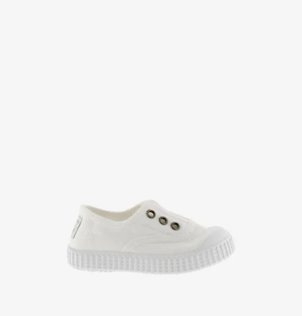 Bamba de Lona sin Cordones Blanca