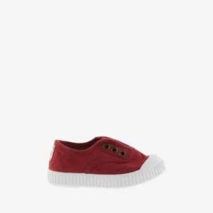 Bamba de Lona sin Cordones Rojo