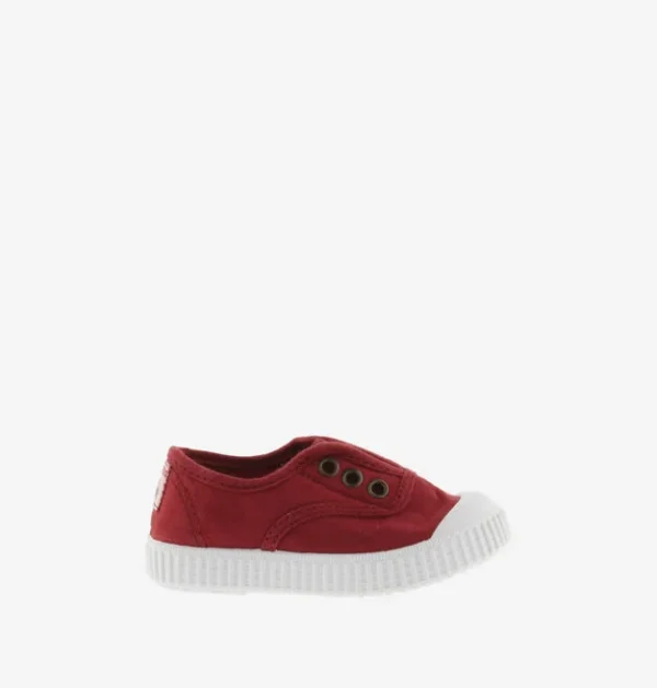 Bamba de Lona sin Cordones Rojo