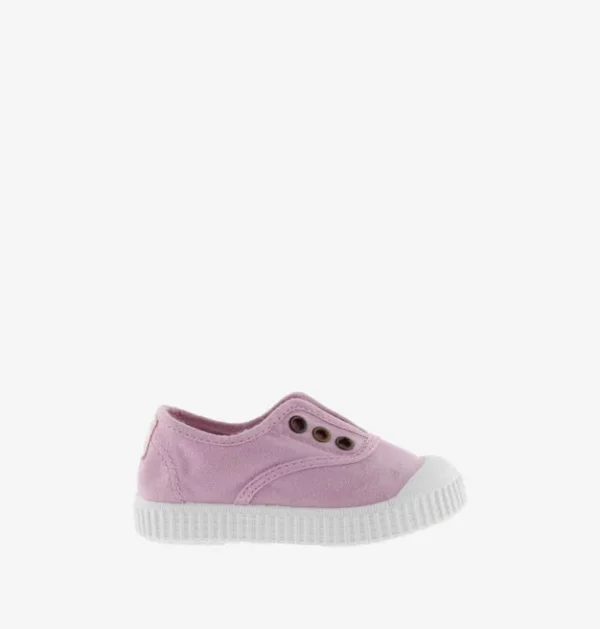 Bamba de Lona sin Cordones Rosa