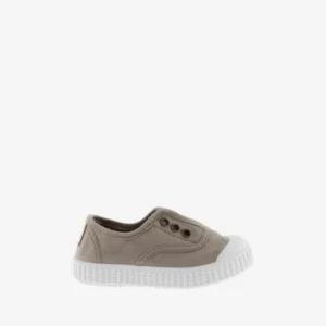 Bamba de Lona sin Cordones Taupe